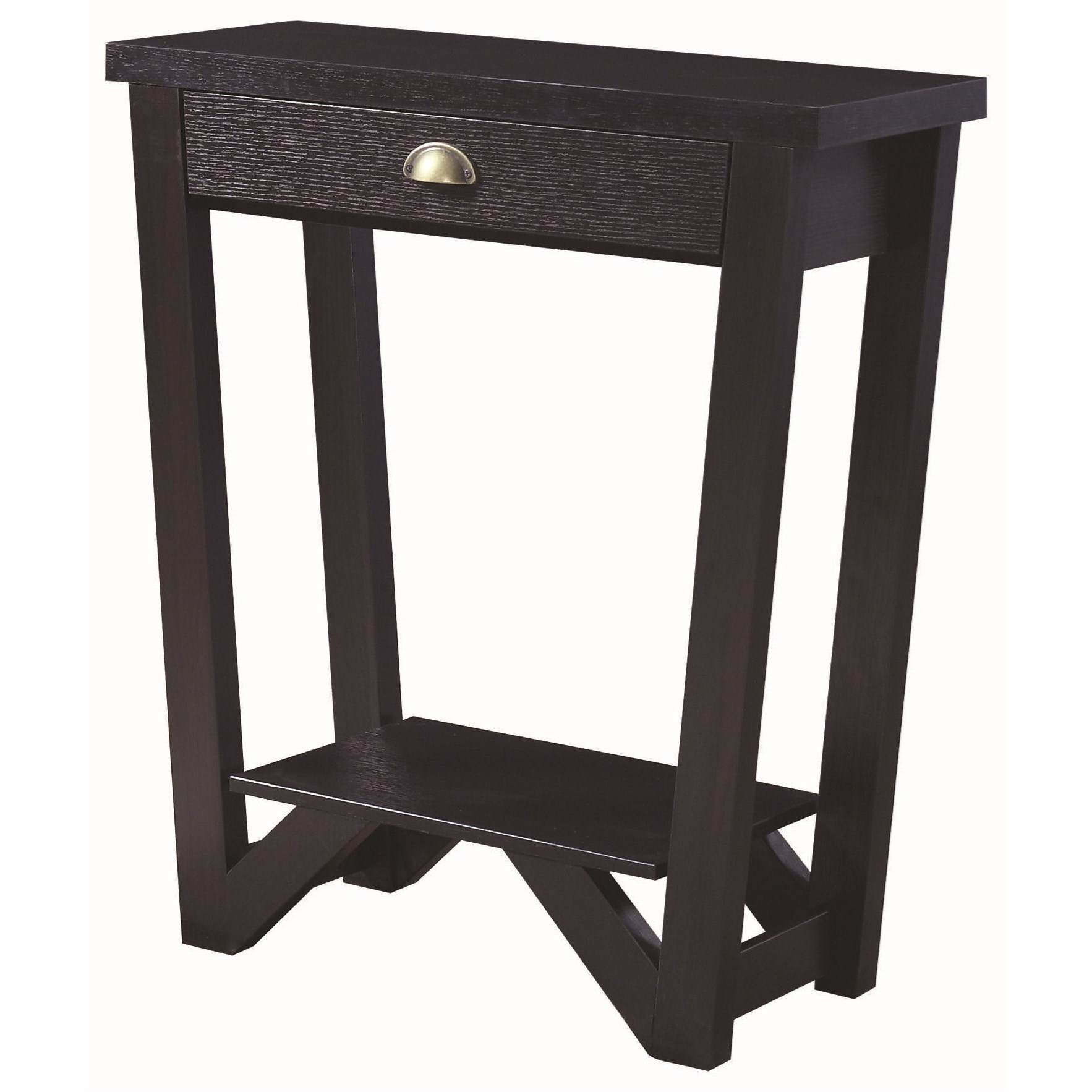 Accent Tables Transitional Angled Console Table Sadler S Home Furnishings Sofa Tables Consoles