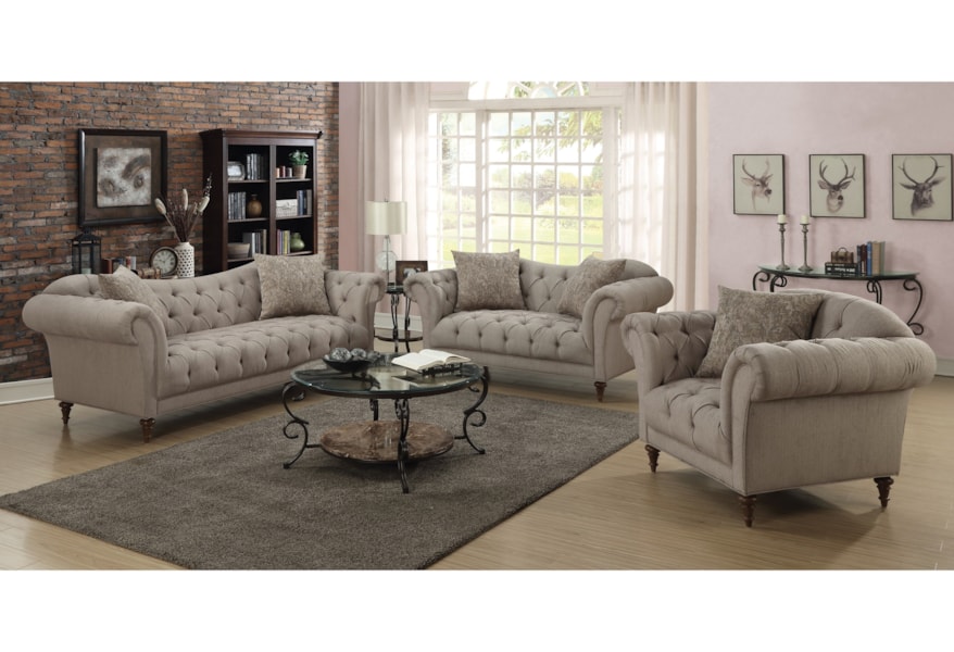 Coaster Alasdair Stationary Living Room Group Value City Furniture Stationary Living Room Groups