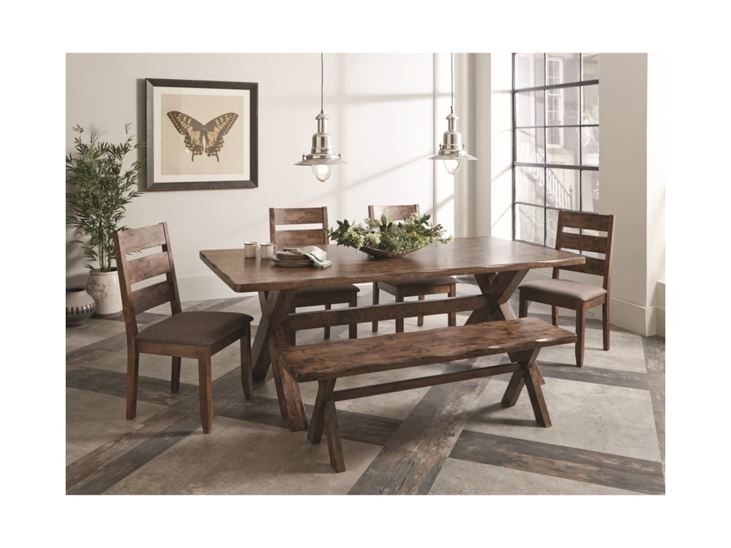 Coaster Alston Rustic Dining Set With Bench Value City Furniture