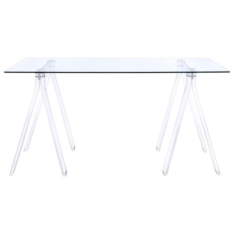 Coaster Amaturo Acrylic Sawhorse Writing Desk Value City
