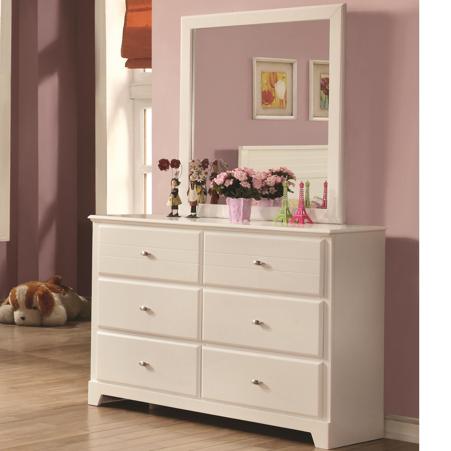 Coaster Ashton Collection Dresser And Mirror With 6 Drawers