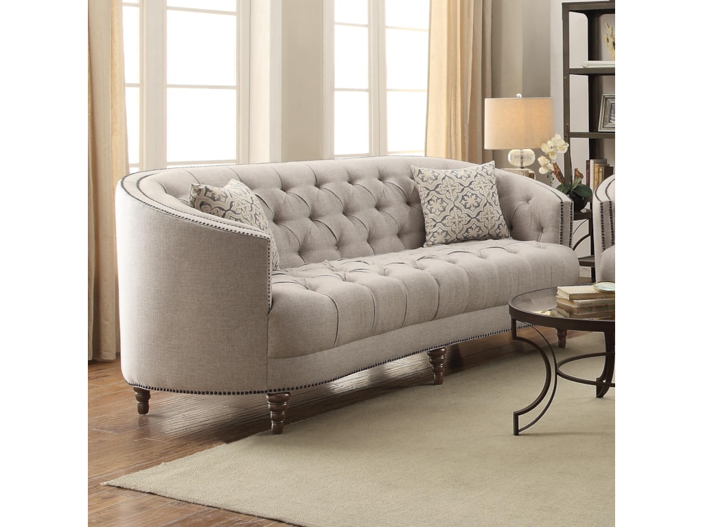 Coaster Avonlea 505641 C Shaped Sofa With On Tufting And Coaster Avonlea 505641 C Shaped Sofa With On Tufting And Nailhead Trim Dunk Bright Furniture Sofas