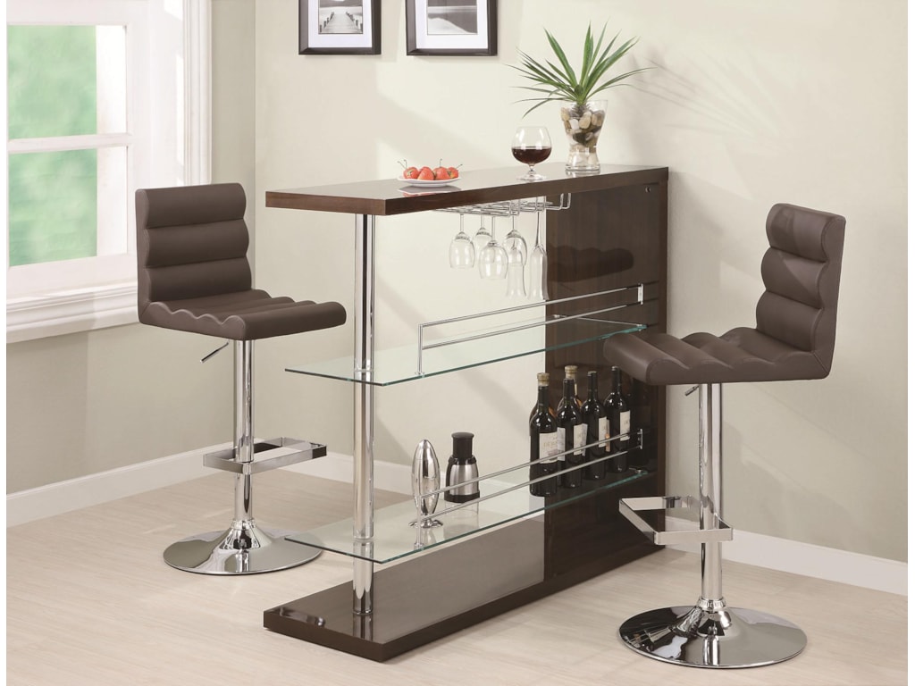 Coaster Bar Units And Tables Sleek Contemporary Set With Coaster Bar Units And Tablescontemporary Set With Stools