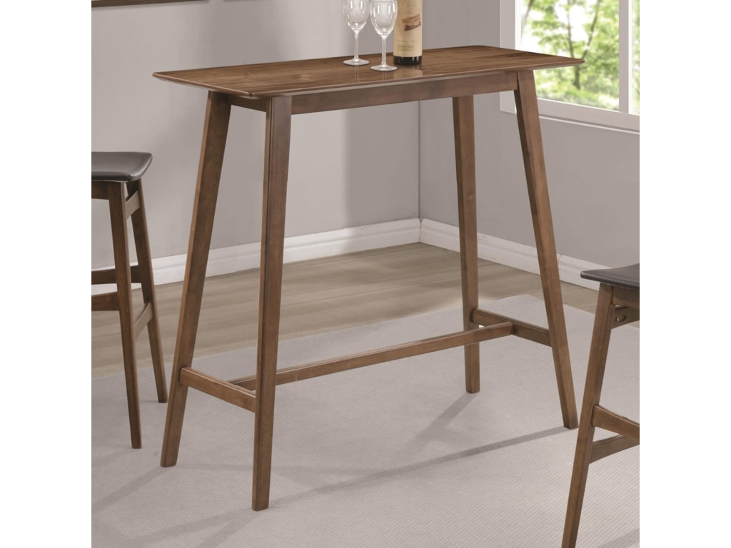Coaster Bar Units And Tables Rectangular Table With Mid Bar Tables Rectangular Table