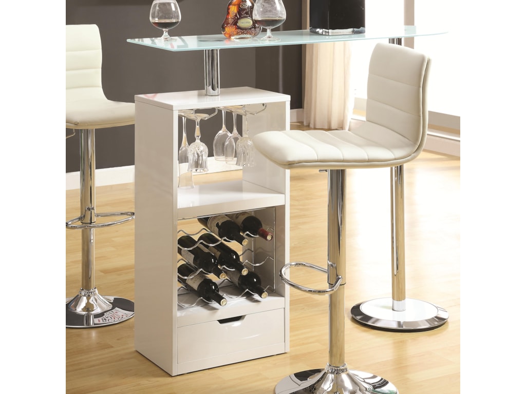 Coaster Bar Units and Bar TablesWhite Bar Table