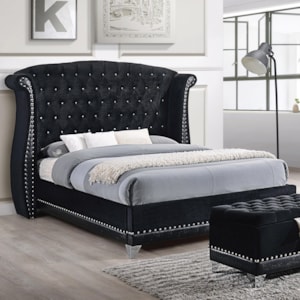 Coaster Barzini 300643kw Glamorous Upholstered California King Bed