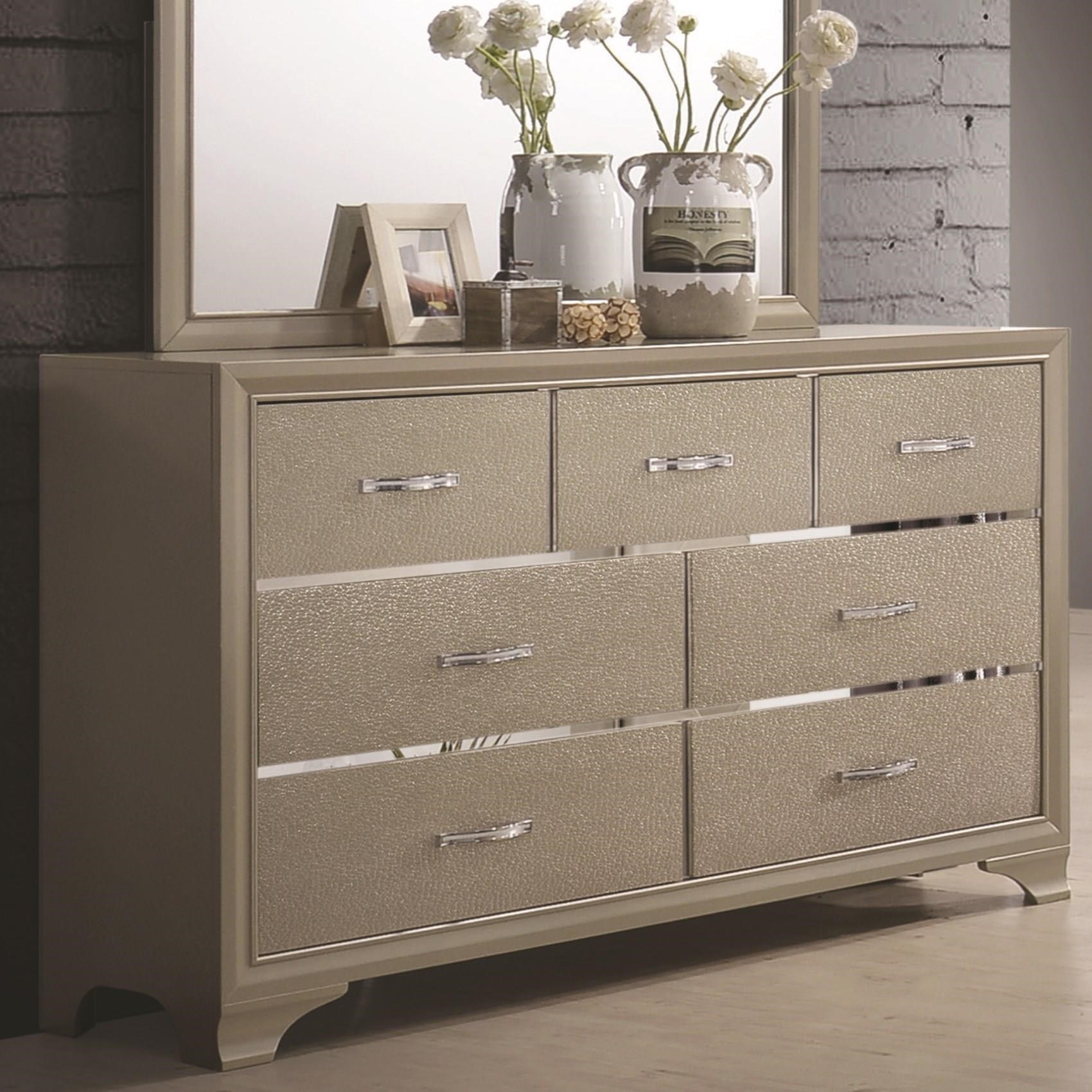 Coaster Beaumont 205293 Seven Drawer Dresser With Felt Lined Top