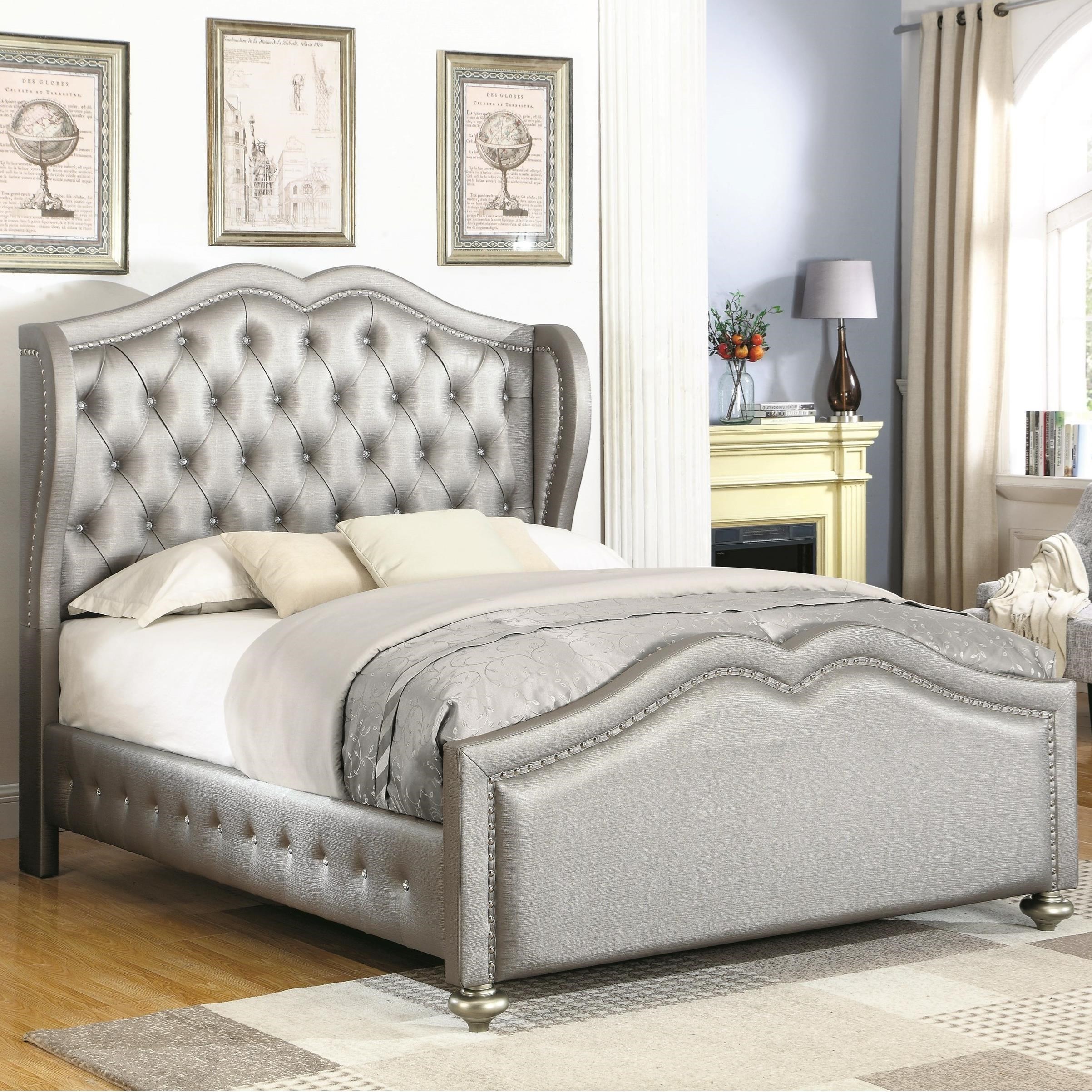 Coaster Belmont 300824f Full Upholstered Bed With Tufted Wing