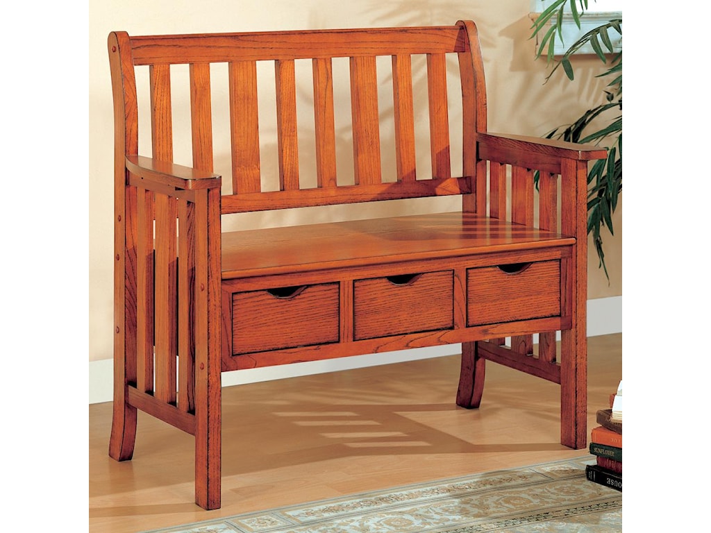 Fine Furniture Benches 300075 Three Drawer Storage Bench Del Sol