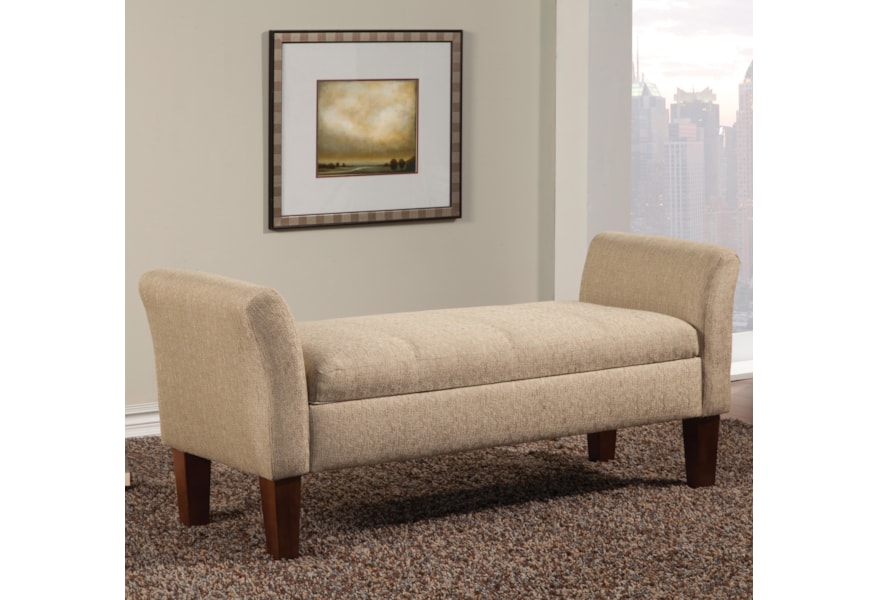 Coaster Benches 500076 Storage Bench In Tan Woven Fabric