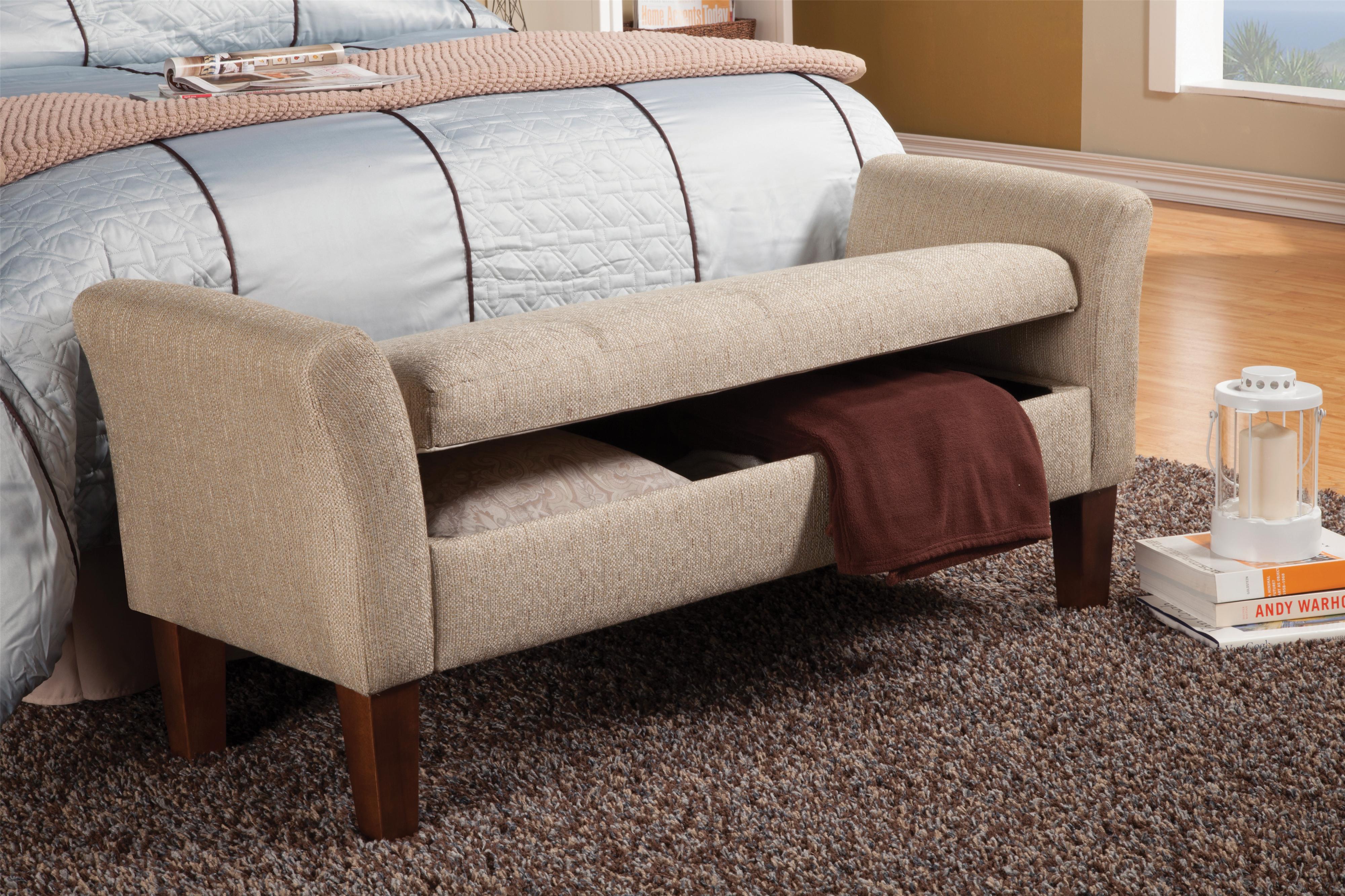Coaster Benches Storage Bench In Tan Woven Fabric Rife S Home