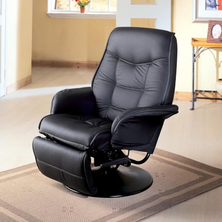 Coaster Berri Swivel Recliner with Flared Arms | A1 Furniture & Mattress |  Three Way Recliner