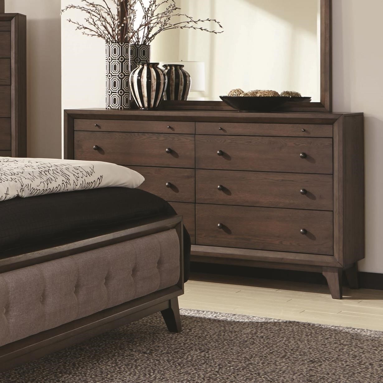 Coaster Bingham 8 Drawer Dresser With Top Felt Lined Drawers