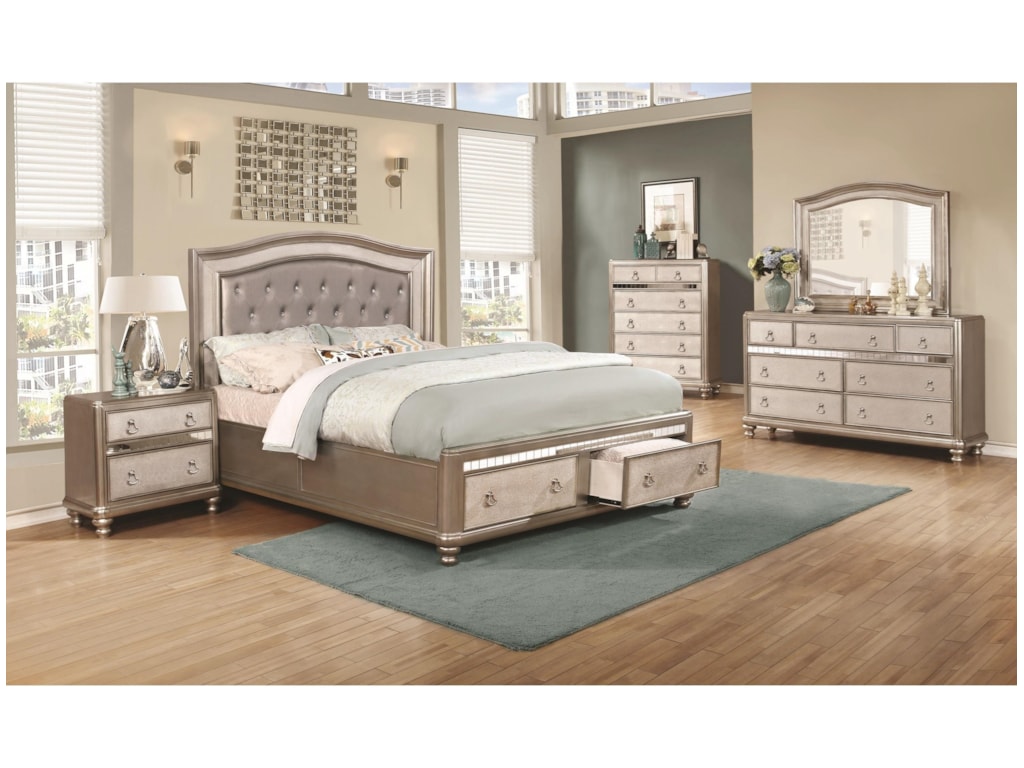 Coaster Bling GameUpholstered California King Bed