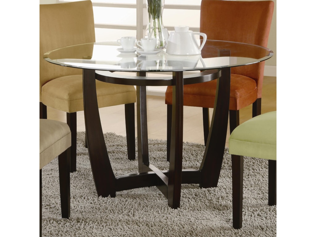 Coaster BloomfieldRound Table Base and Beveled Glass Top