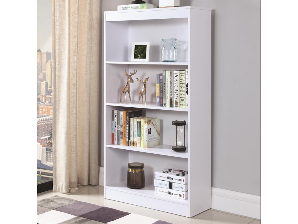 Coaster Bookcases 801797 4 Shelf Transitional Bookcase Corner Coaster Bookcases4 Shelf Bookcase