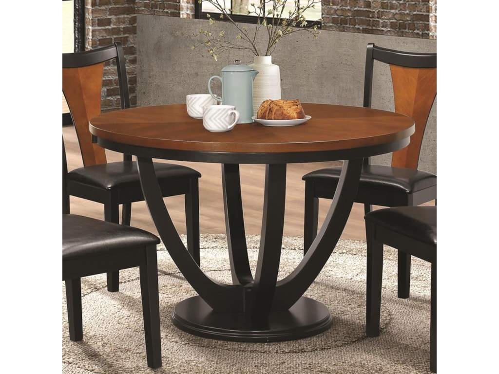 Coaster Boyer 102091 Contemporary Two Tone Round Table Miller Home Coaster Boyerround Table