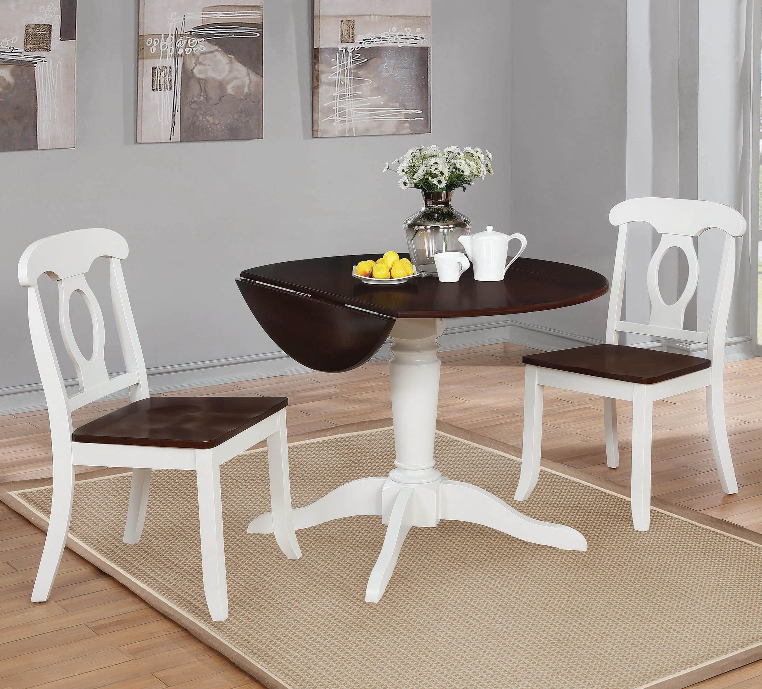 Coaster Bremerton 3 Piece Dining Table Set Dunk Bright
