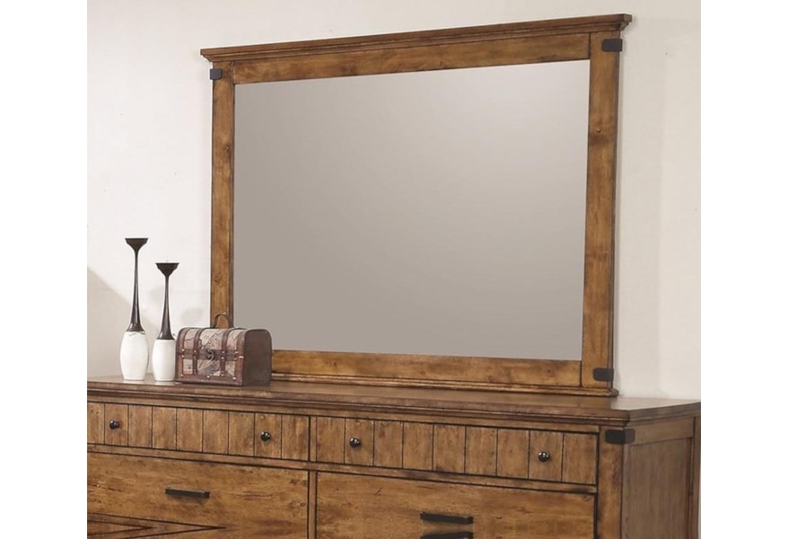 Coaster Brenner 205264 Mirror With Wood Frame Dunk Bright