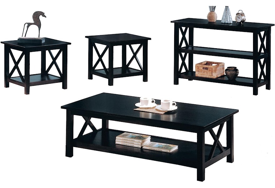 Sofa Tables Coaster Briarcliff 5910 Casual Sofa Table with 2 Shelves | Northeast  Factory Direct | Sofa Tables/Consoles