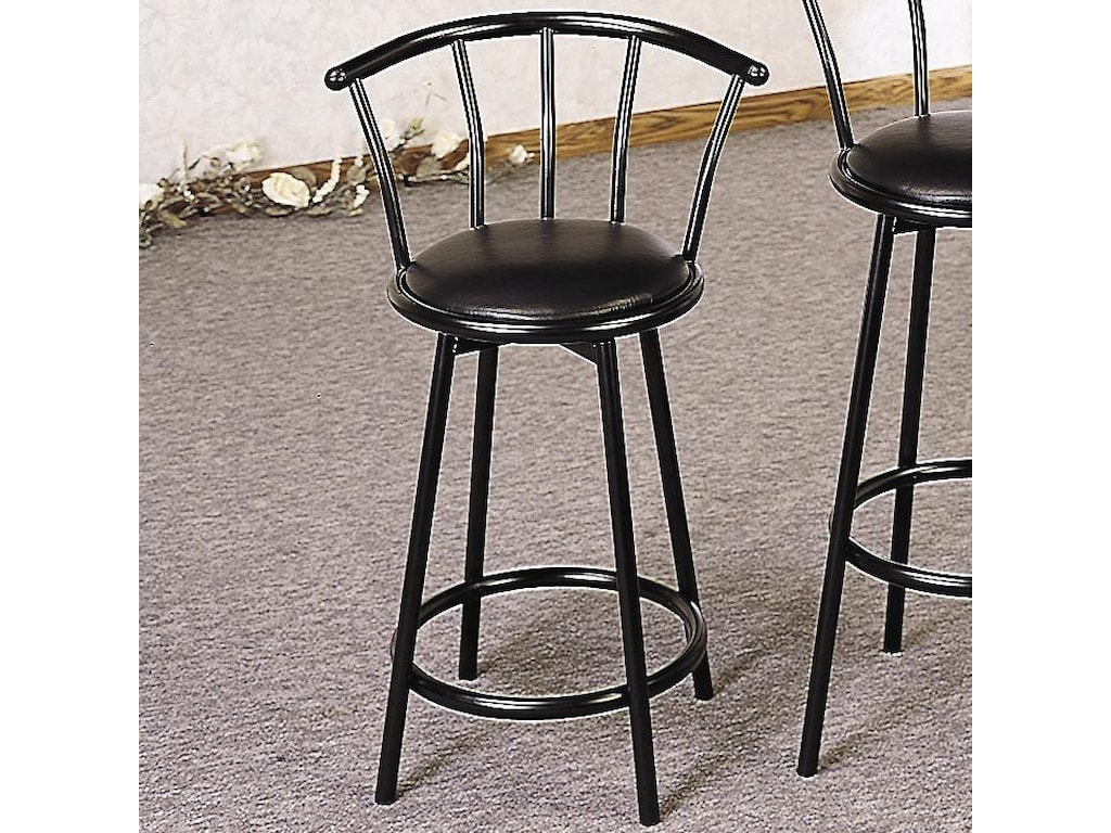 Buckner 24 Metal Bar Stool With Faux Leather Swivel Seat By Coaster At Value City Furniture Buckner 24 Metal Bar Stool With Faux Leather Swivel Seat By Coaster At Value City Furniture