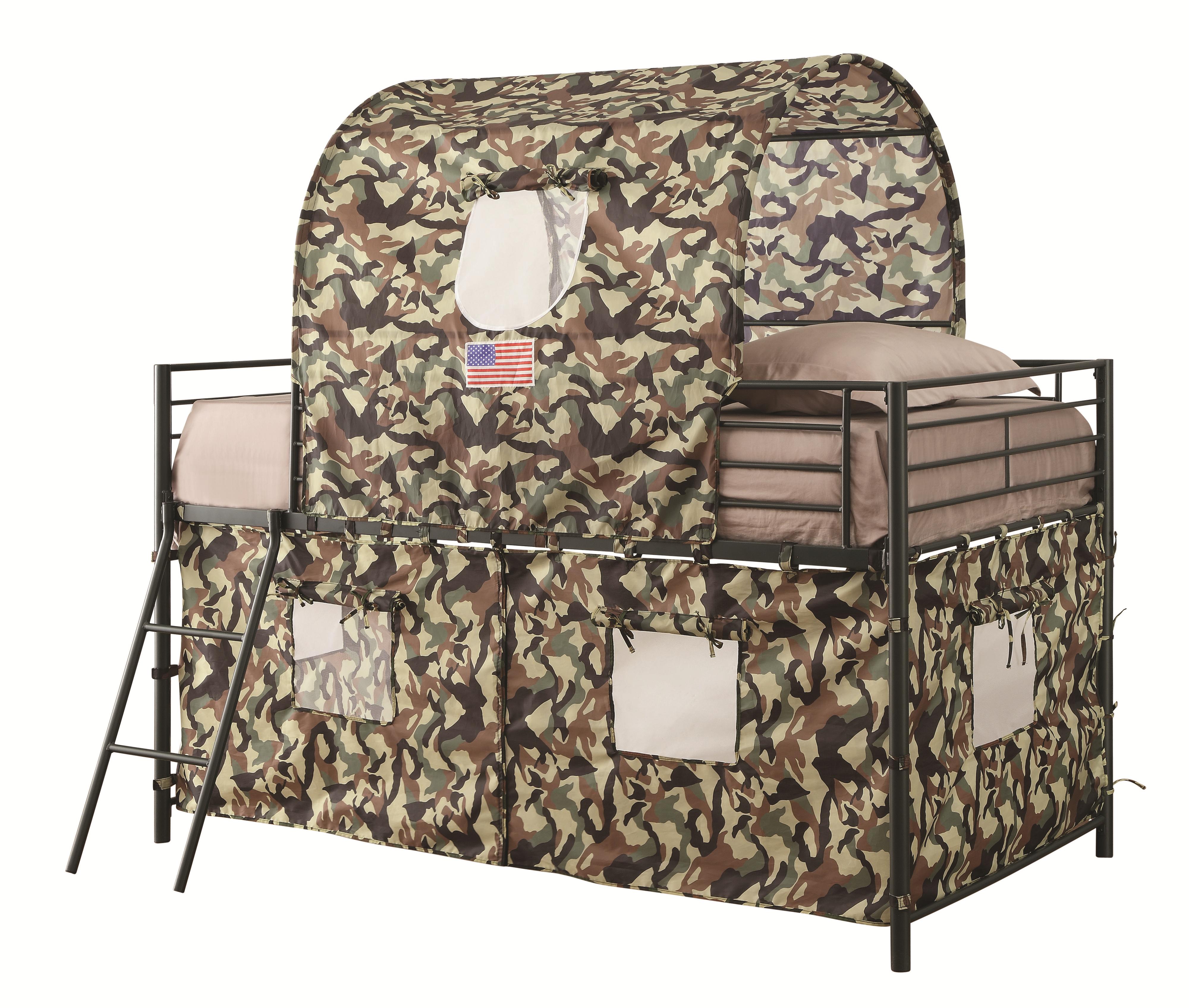 Bunks Camouflage Tent Loft Bed By Coaster At Dunk Bright Furniture