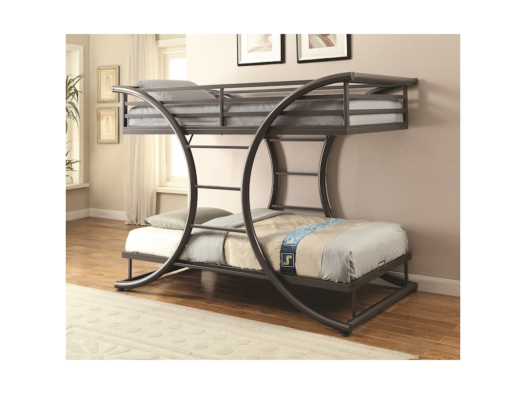 Coaster Furniture Bunks 461078 Twin Over Twin Contemporary Bunk