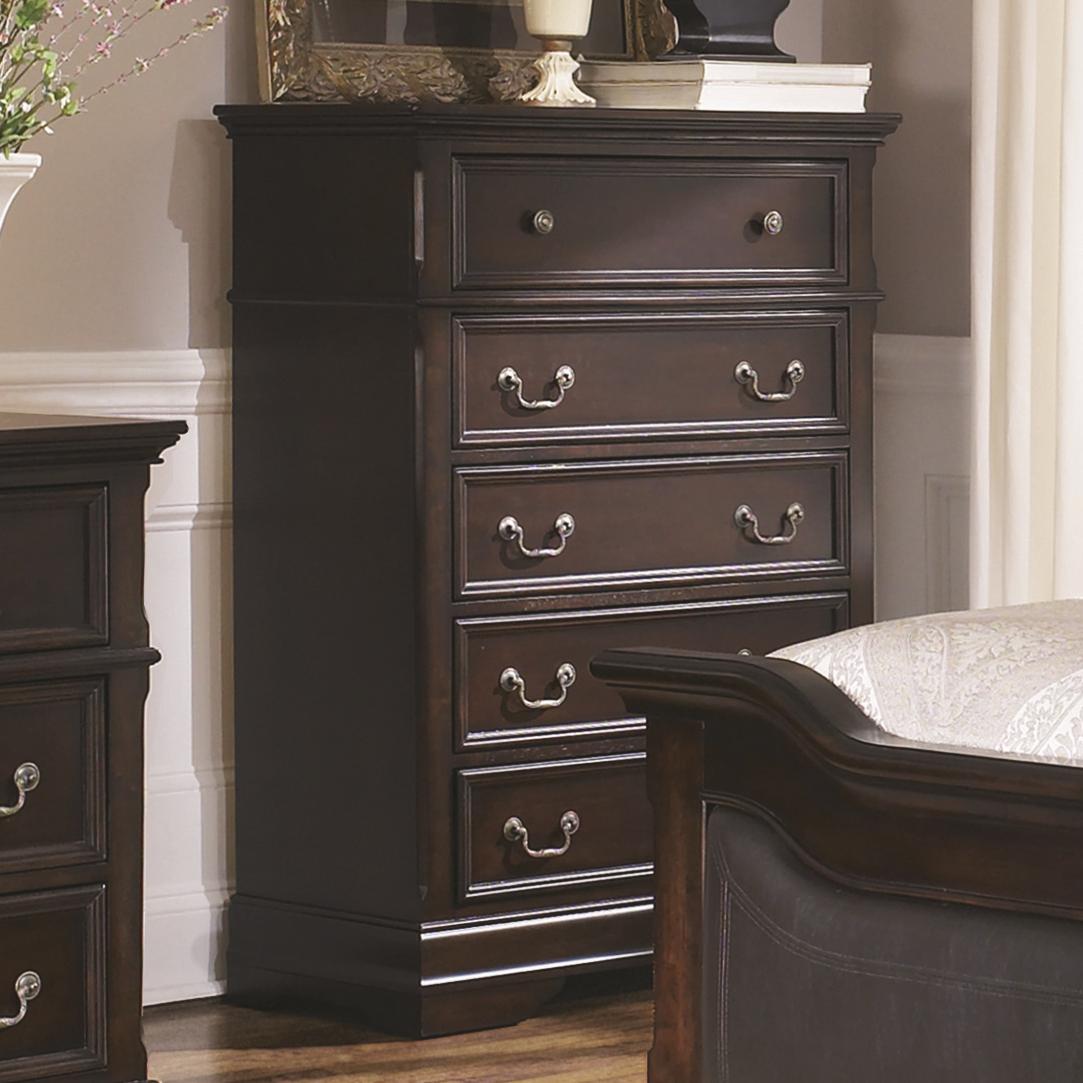 Coaster Cambridge 5 Drawer Chest With Bracket Feet Furniture