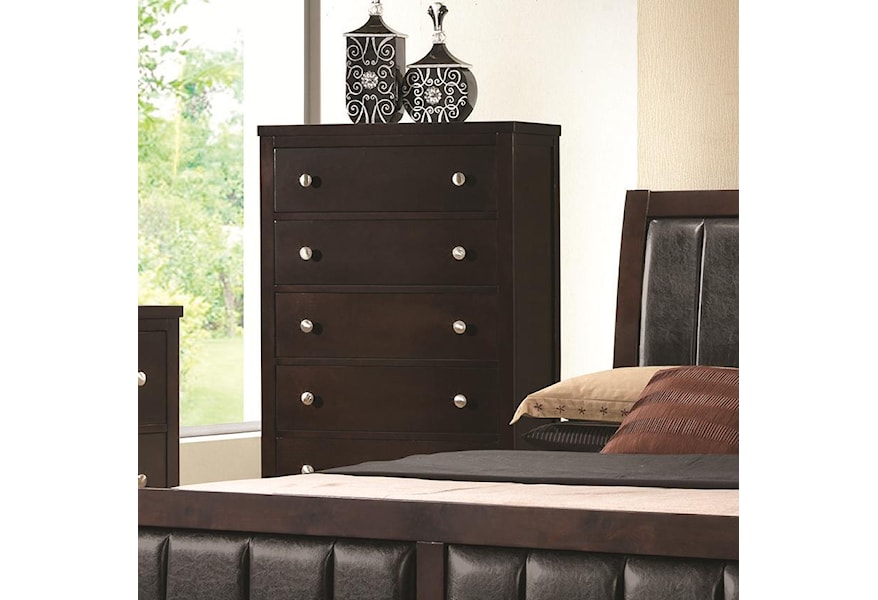 Coaster Carlton 202095 Chest Of Drawers With 5 Drawers Corner