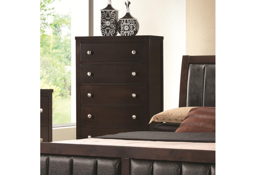 Coaster Carlton 202095 Chest Of Drawers With 5 Drawers Corner