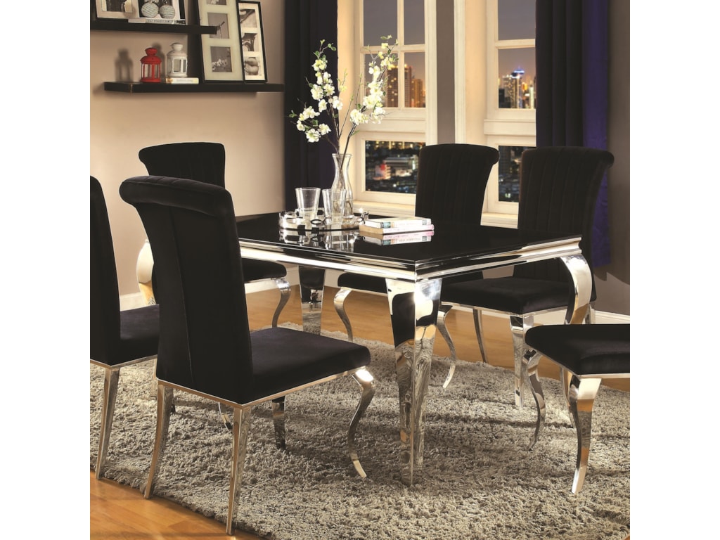 Coaster Carone 105071 Contemporary Rectangular Dining Table Dunk Carone Contemporary Rectangular Dining Table By Coaster
