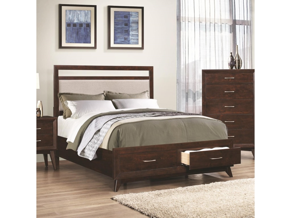 Coaster Carrington 205041q Queen Storage Bed With Upholstered Coaster Carringtonqueen Storage Bed