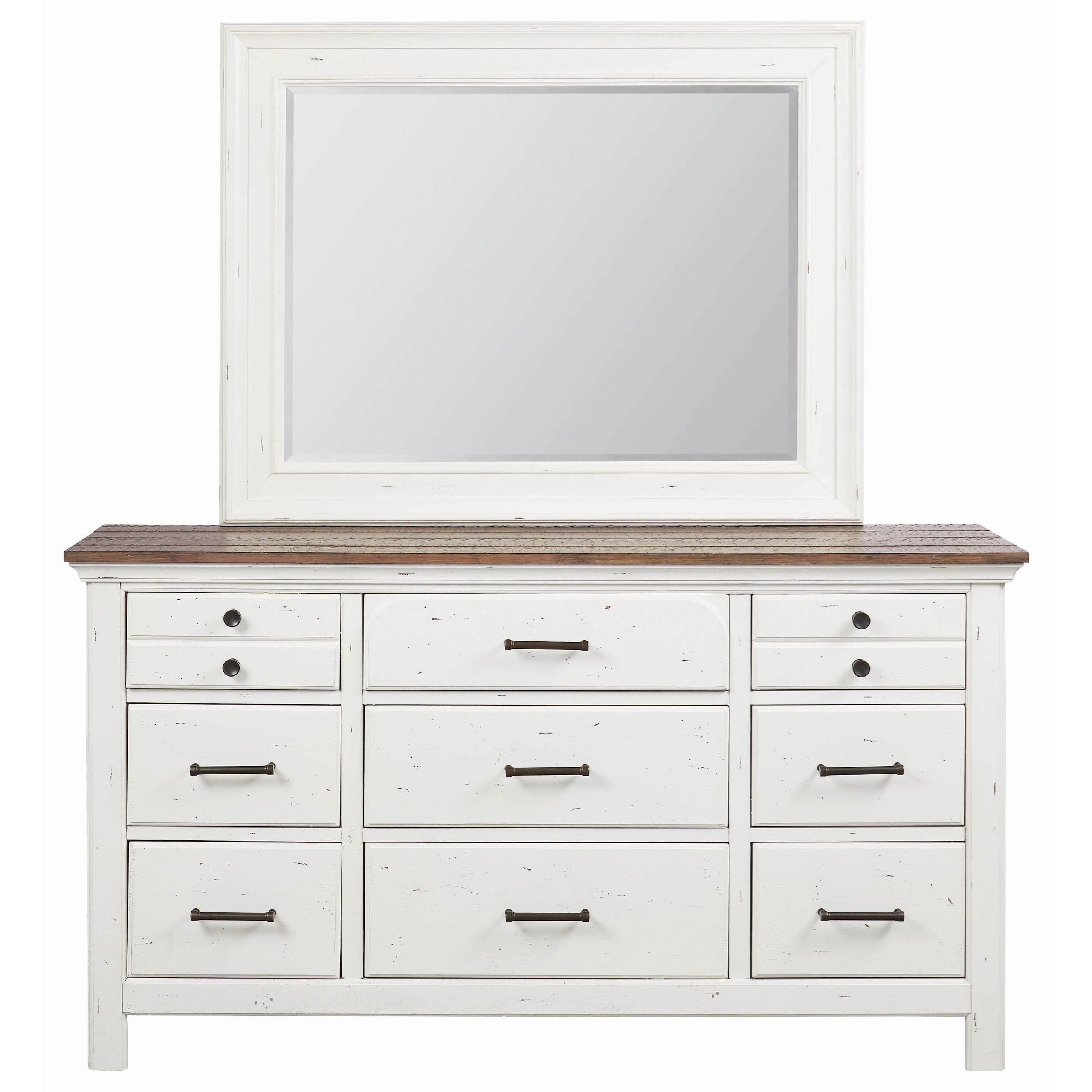 Coaster Celeste Rustic Dresser And Mirror Set Value City