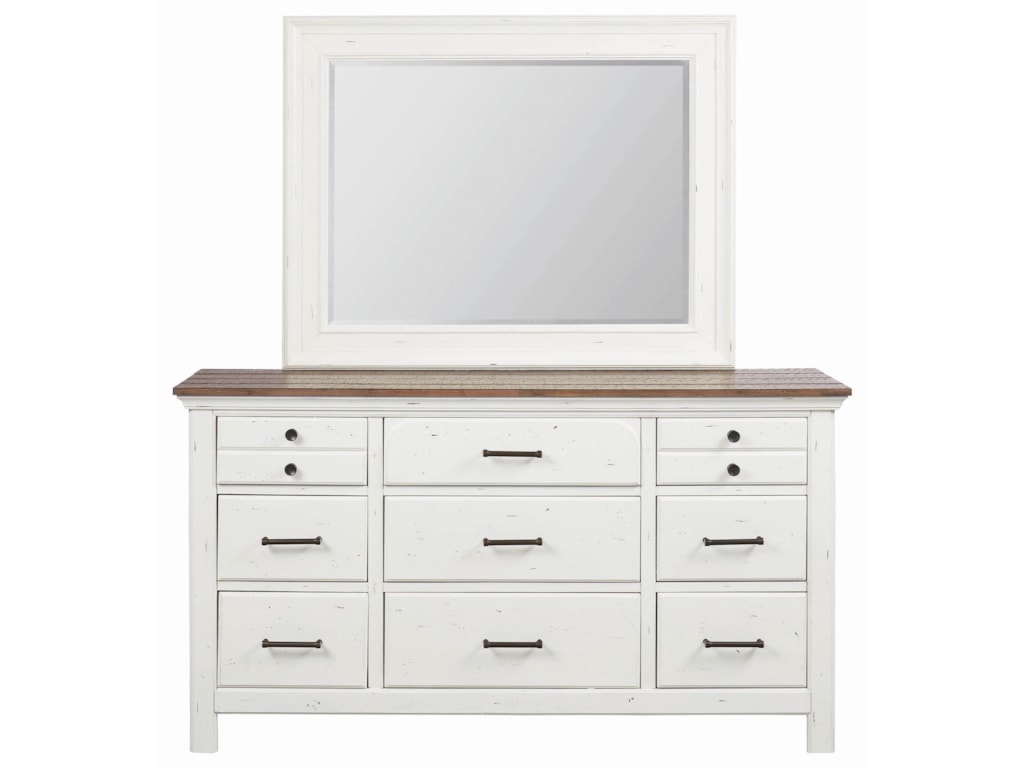 Coaster Celeste Rustic Dresser And Mirror Set Value City