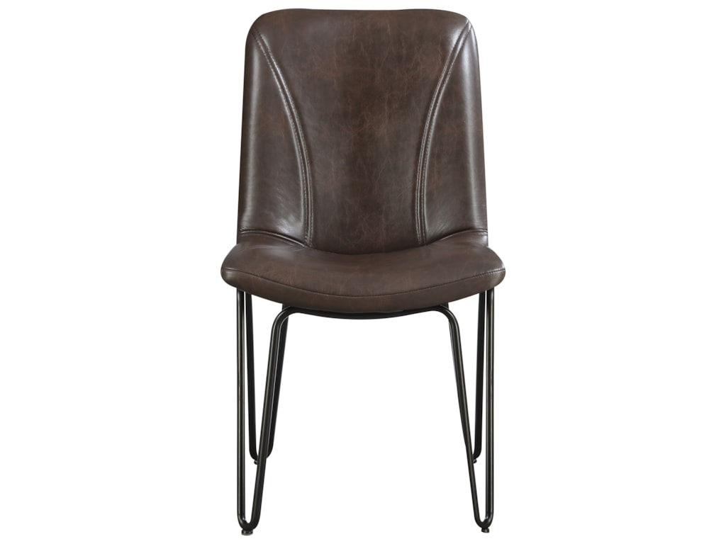 Chambler Dining Chair With Leatherette Seat And Hairpin Legs By Coaster At Dunk Bright Furniture