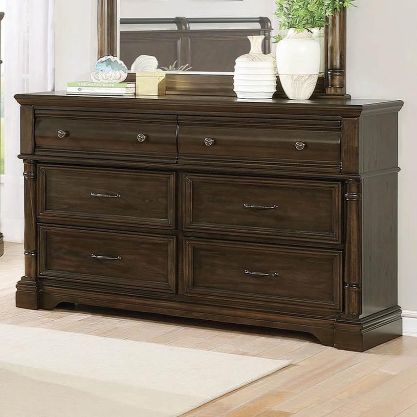 Coaster Chandler 206393 Traditional 6 Drawer Dresser With Felt