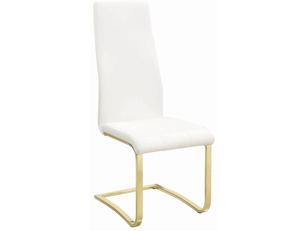 Chanel Glam Upholstered Side Chair With Cantilever Base By Coaster At Dunk Bright Furniture
