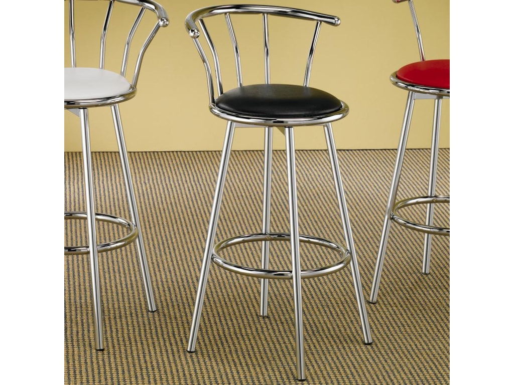Coaster ClevelandChrome Plated Bar Stool