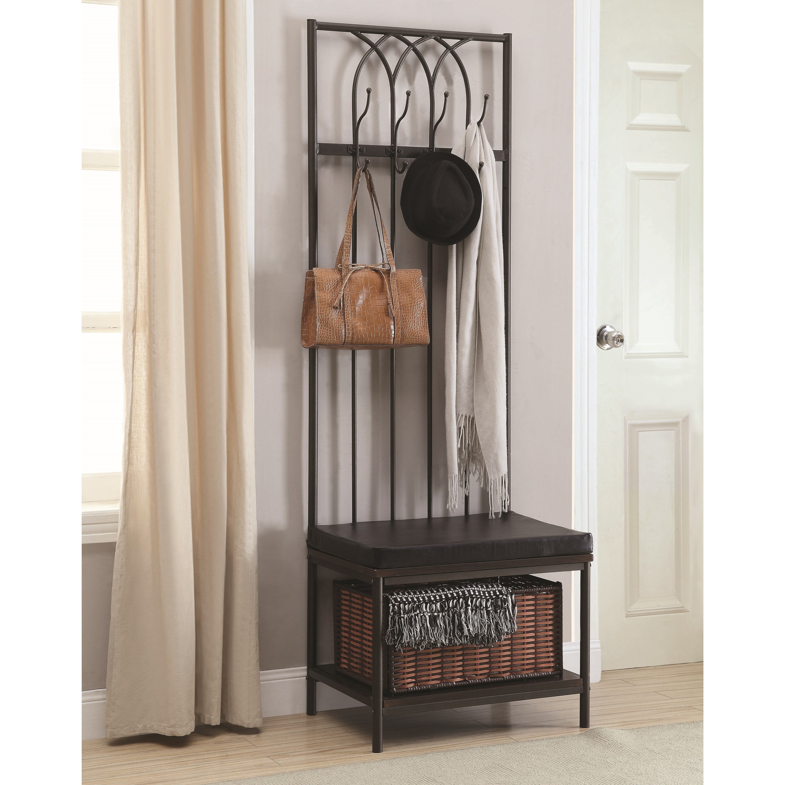 Coaster Coat Racks 900599 Hall Tree With Storage Bench Northeast