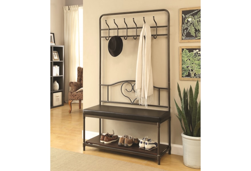 Coat Racks Hall Tree With Storage Bench By Coaster At Standard Furniture Coat Racks Hall Tree With Storage Bench By Coaster At Standard Furniture
