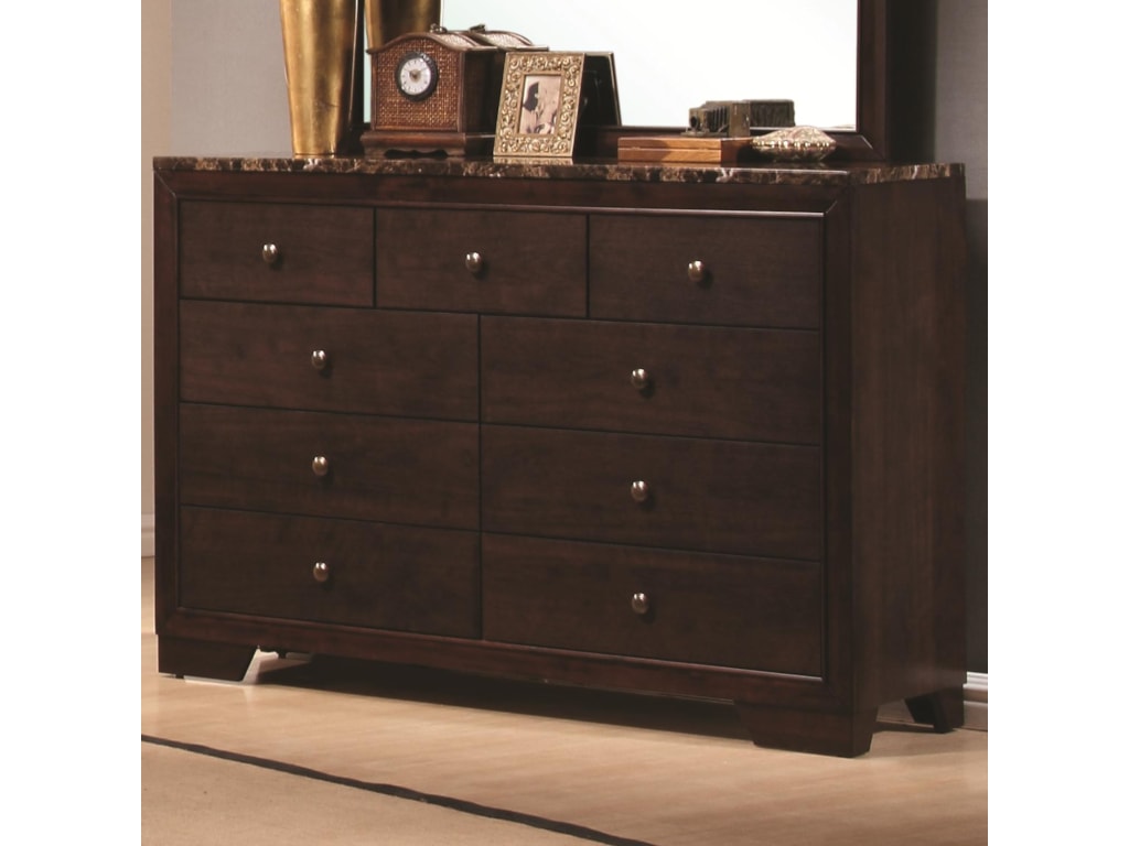 Fine Furniture Conner 200423 Dresser With 9 Drawers Del Sol