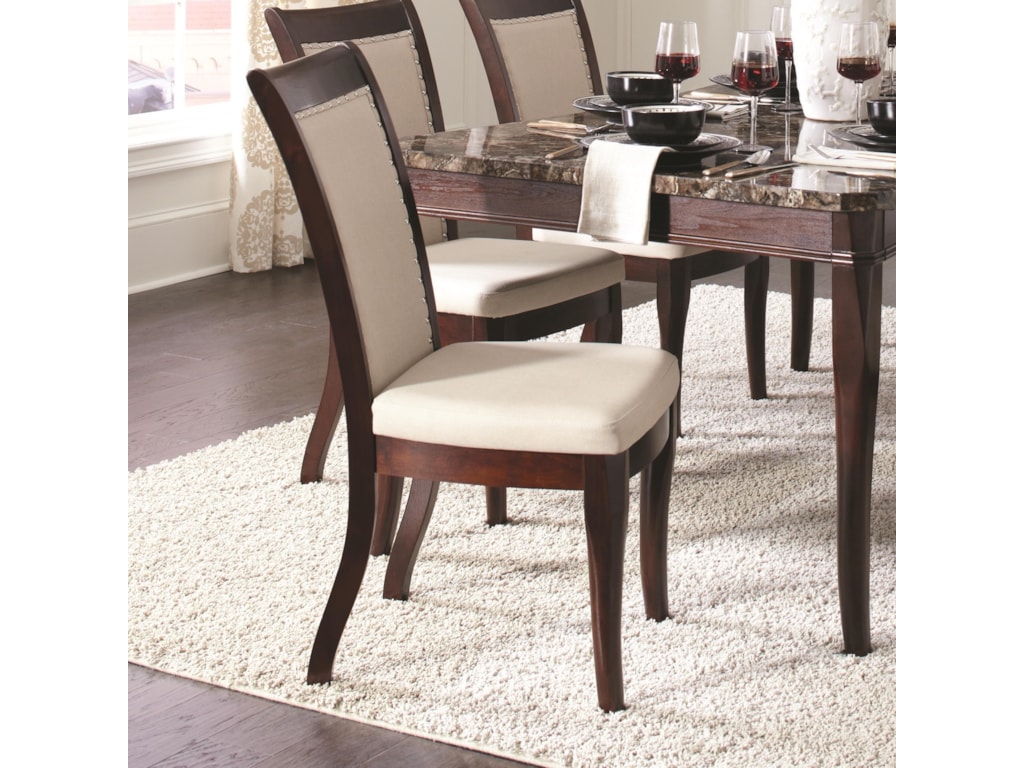 Cornett Upholstered White Leatherette Dining Chair By Coaster At Rife S Home Furniture Cornett Upholstered White Leatherette Dining Chair By Coaster At Rife S Home Furniture