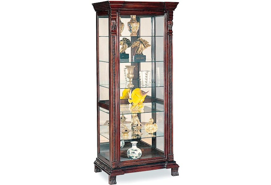 Coaster Curio Cabinets 4715 6 Shelf Rectangular Curio Cabinet With