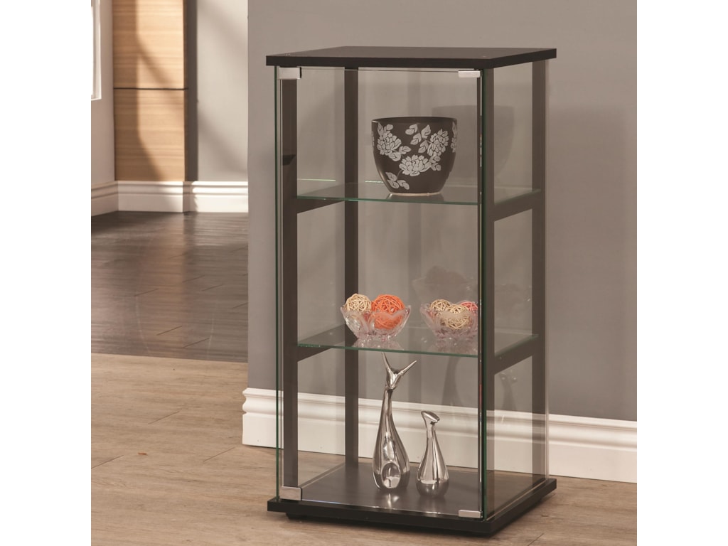 Coaster Curio Cabinets 3 Shelf Contemporary Gl Cabinet Coaster Curio Cabinetscurio Cabinet