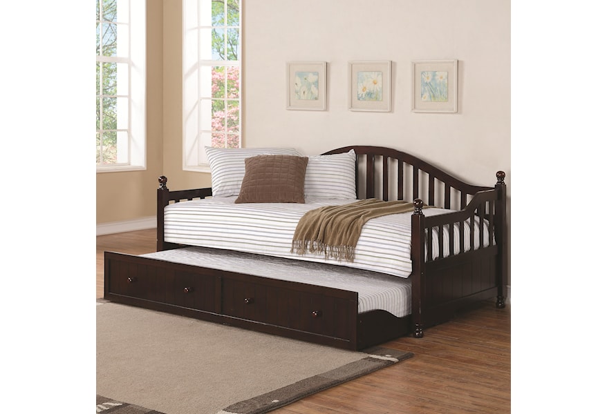 Coaster Daybeds By Coaster Traditionally Styled Wood Daybed With