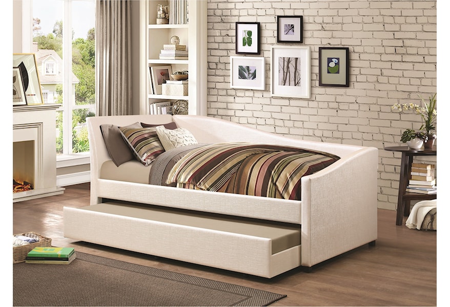 Coaster Daybeds By Coaster Twin Daybed With Upholstered Ivory