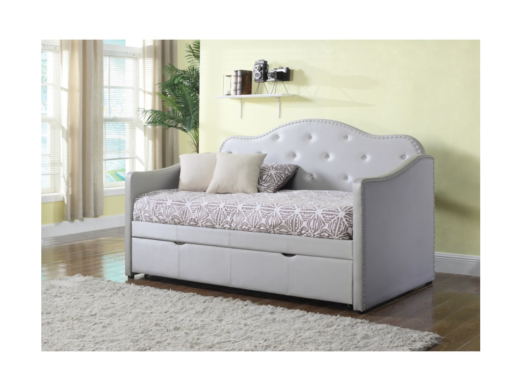 Daybeds By Coaster Upholstered Daybed With Trundle At Dunk Bright Furniture