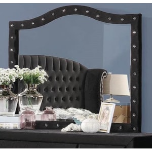 Coaster Deanna 206104 Upholstered Dresser Mirror With Arched Frame And Nailhead Trim Lapeer Furniture Mattress Center Dresser Mirrors