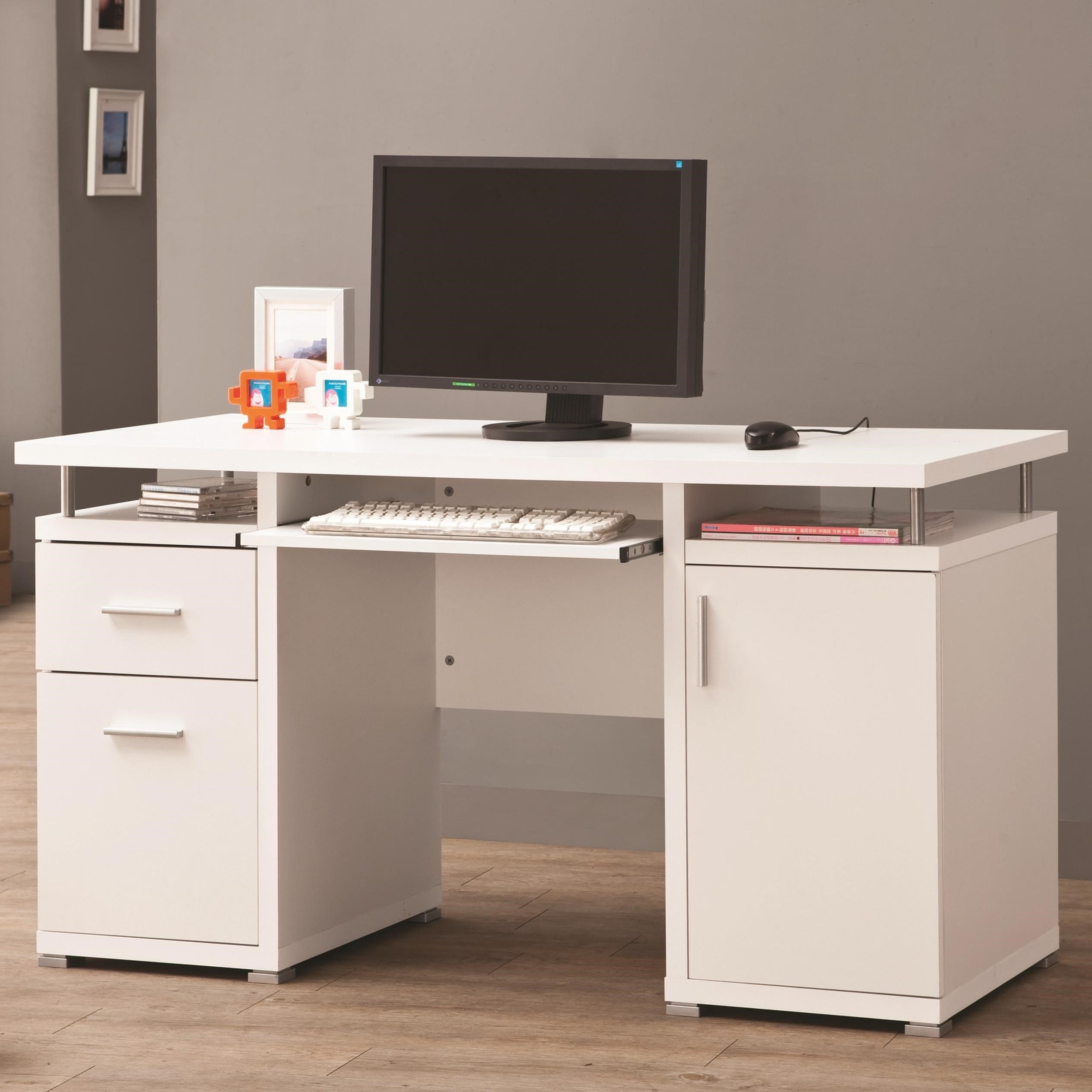 Coaster Computer Desk With 2 Drawers And Cabinet Furniture