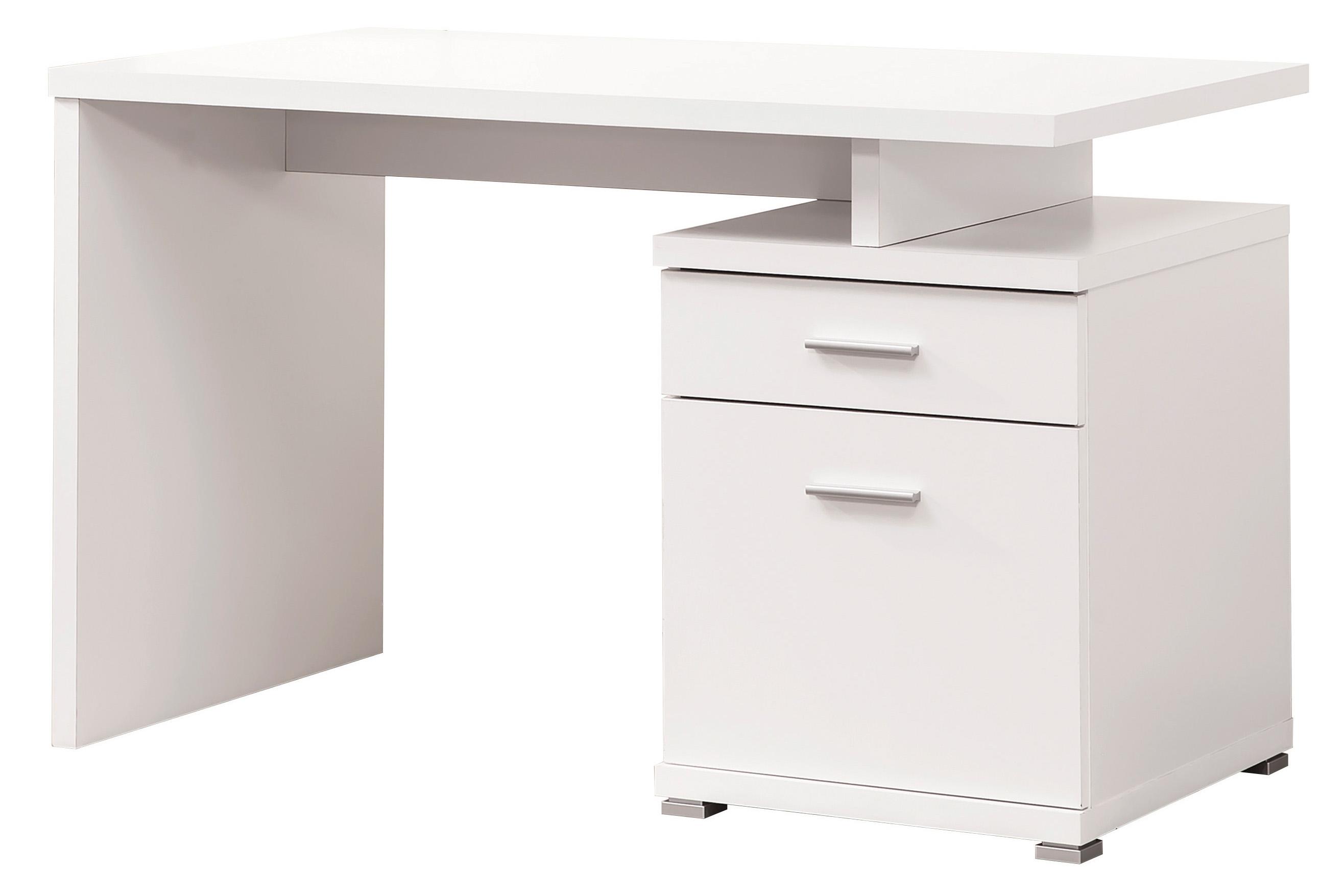Coaster 800110 Contemporary Desk With Cabinet Dunk Bright